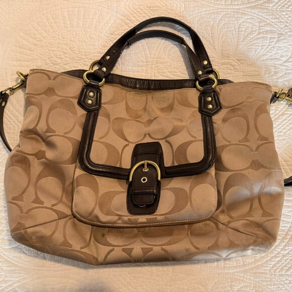 Coach logo tote